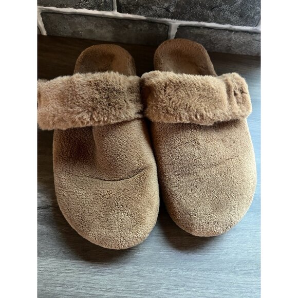 Vionic Marielle Tan ortho mule slipper Size 7 womens Faux Fur - Picture 10 of 11